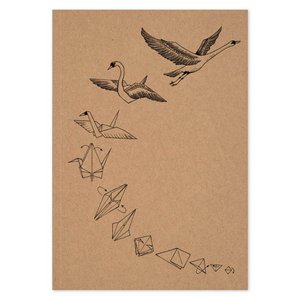Notebook - Origami Swan