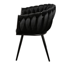 Sedia Wave nera (set di 2)