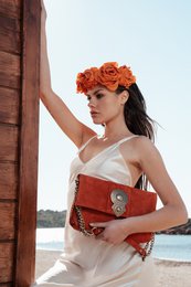 Aurora Læder Skuldertaske - Mocca Ruskind