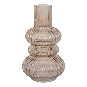 Vase - Smoked, Mouth Blown Glass, Ø15x25 cm