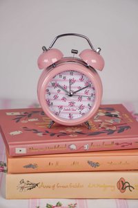 Retro wekker Bella strepen 12x9 cm Isabelle Rose