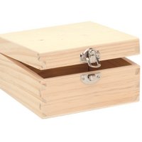 Wooden box square. 13x13x7cm, FSC