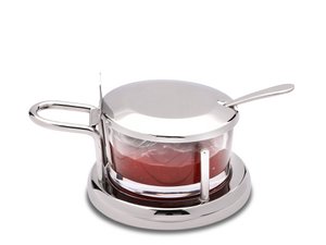 Parmezaanse kaas / jampot met lepel