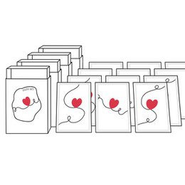 Diy Mini Art - Love Red (4 PC)