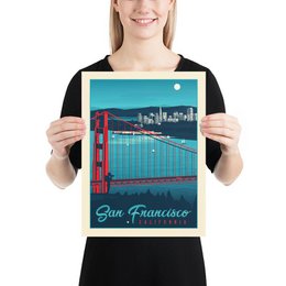 Vintage Poster van San Francisco | Poster Stad San Francisco Californië Verenigde Staten