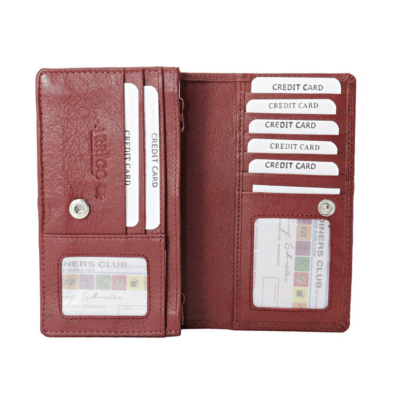 Cartera Mujer Piel Vaqueta - RFID Antideslizante - Cartera Mujer Ideal