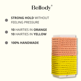 Bellody® Mini Haargummis (20 Stk. - Orange & Gelb - Mischpaket)