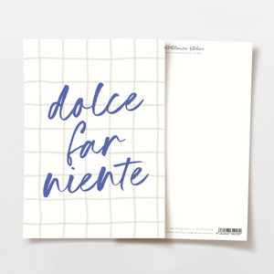 Postcard Dolce Far Niete checked, FSC certified