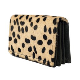 Ladies Wallet Black Leather RFID In 10 Prints