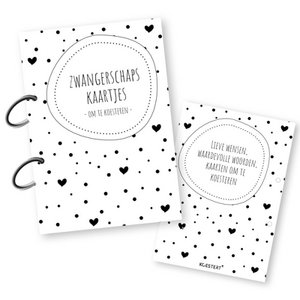 Zwangerschapskaarten bewaarbundel | zwart-wit