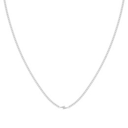 Flamed lightning-shaped necklace charm available in gold or silver color.