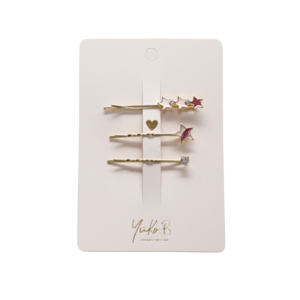 Haarspeldjes - Roze sterrentrio