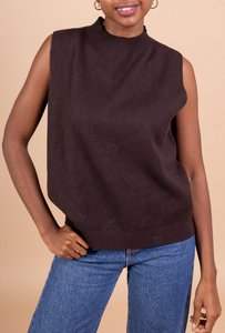 Viskose kraagsteek tanktop