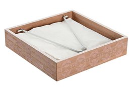 SERVILLETERO MDF METALL 18X18X4 3 SURT. PC204220
