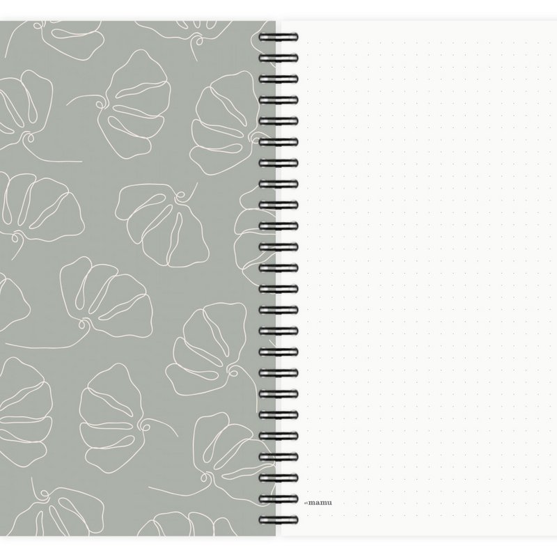 Notizblock Line Flowers A5