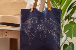 Stitch Tote Bag - Navy