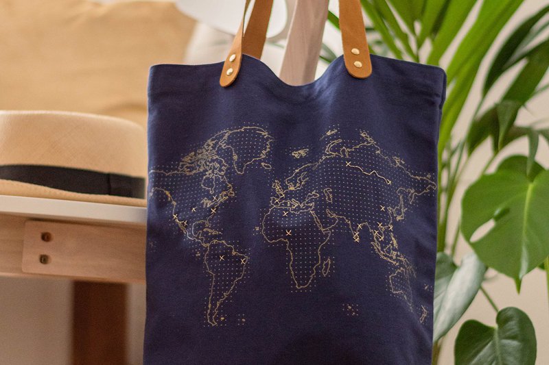 Stitch Tote Bag - Navy