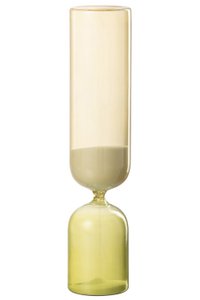 J-Line zandloper - glas - groen