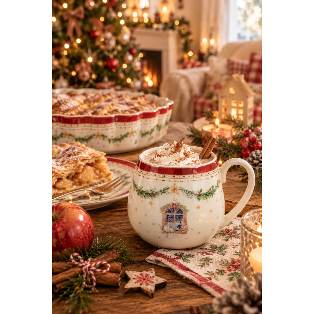 Porcelain mug Happy Holidays 440 ml