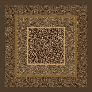 Animal-Print – Braun-Schoko – 90 x 90 cm – 100 % Seidentwill