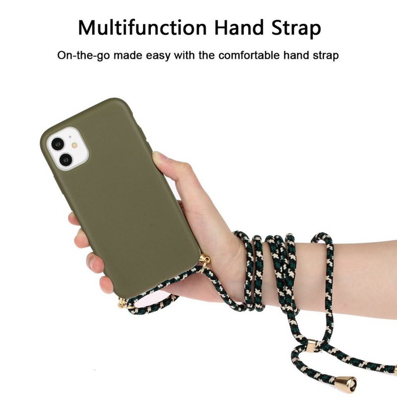 Lunso - Bagcover med ledning - iPhone 11 - Army Green