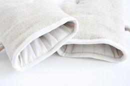guantes de horno de lino