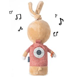 Boîte à musique jouable librement Ivy le lapin - sac en tissu
