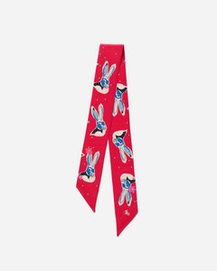 Headband scarf "Red Séléné's rabbits"