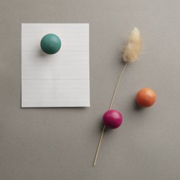 Petite boule magnétique en bois - couleur