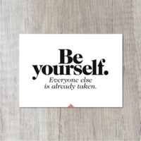 Ansichtkaart | Blijf jezelf ...