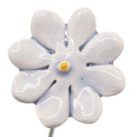 Madeliefje bloem keramiek mini licht blauw 2,5 cm