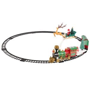 Kersttrein 90x90cm kunststof