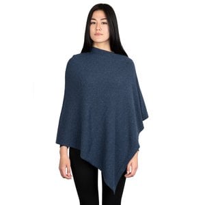 MOON - Classic square poncho in cashmere blend