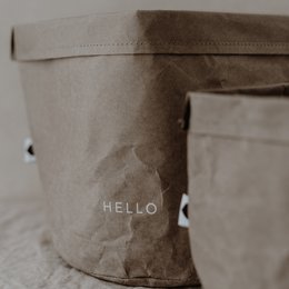 Paperbag sæt med 2 Hello Love (PU = 6 sæt)