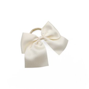 Kinderhaarschleife mit verstellbarem Gummiband - Weiß