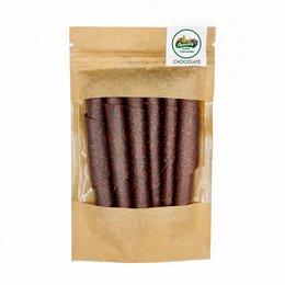 Chocolate fruit snack, 50g, made with natural ingredients.