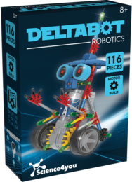 "Deltabot Robot Building Kit for Kids 8-14 Years - Build Your Own Robot with this Construction Kit, Robotics Kit with 117 Pieces, Educational Toys for 8 Year Olds, Stem Toys Age 8+"
This product is a science toy called the Deltabot Robot Building Kit. It is a construction kit that allows kids aged 8-14 to build their own robot. The kit contains 117 pieces, making it an educational STEM toy for 8 year olds and up. The robot can be assembled in various configurations, allowing for creative and hands-on learning about robotics.