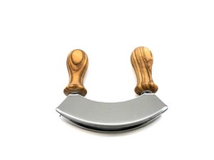 Hakmes DESIGN dubbel mes, gedraaide handvatten