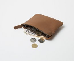 Leather "Zipper S" purse