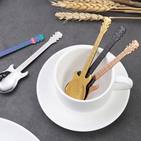 "Guitar" spoon - For tea, coffee or desserts - 4 colors available