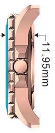 Dutch Master Turquoise double plated rose gold 3-hand 10 ATM