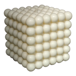 Large, round, white candle with a textured bubble design. Suitable for home decor and ambiance.