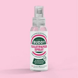 Buddy Toilet Paper Spray - a portable, convenient spray for freshening up toilet paper. Made with natural ingredients, this spray is perfect for on-the-go use.