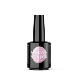 A 15 ml bottle of Madam Schick hybrid nail polish in color #23A036. The polish has a glossy, gel-like finish and is suitable for use on natural nails.
