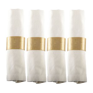 Set van 4 rondes van gouden ovale handdoeken