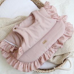 summer linen baby sleeping bag with frills, baby sleeping sack with frills 1 TOG, 1.5 TOG, 2.5 TOG