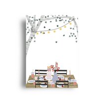 postcard 'outside dinner'