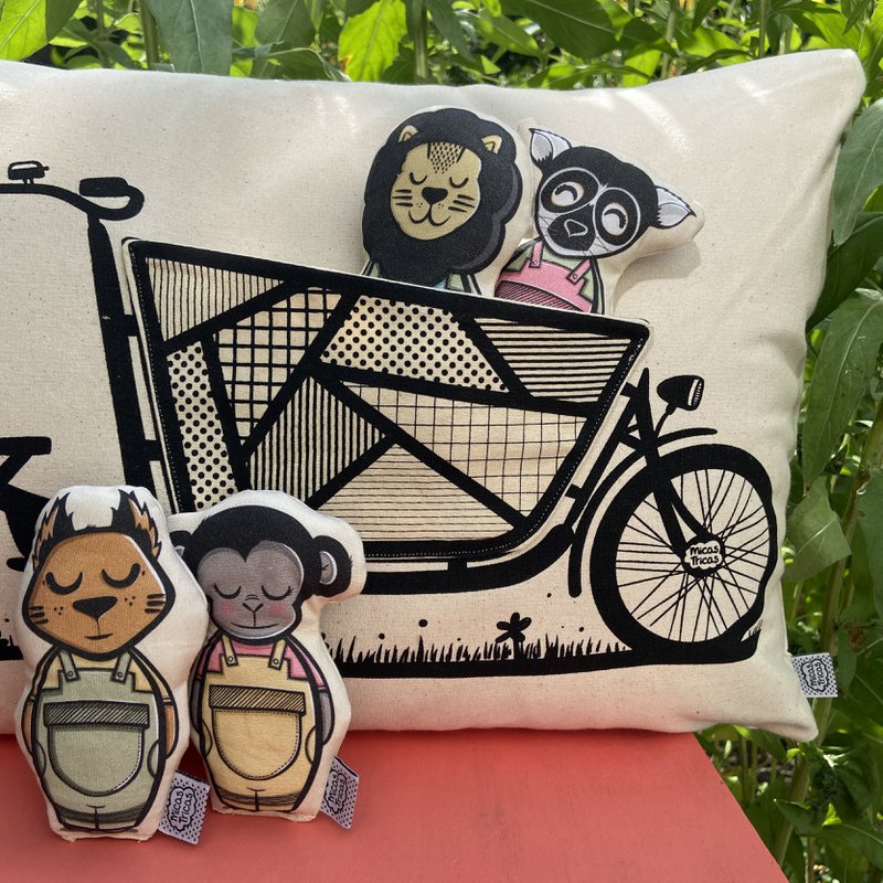 Fodera per cuscino interattiva in cotone biologico - Bakfiets