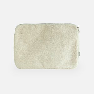 Teddy laptop bag - beige