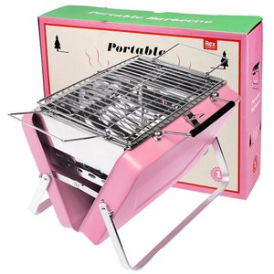 Draagbare koffer BBQ - Roze